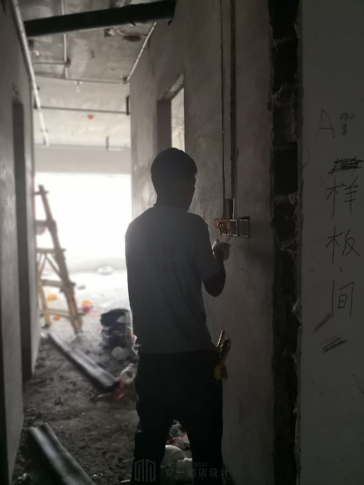 酒店样板间装修施工图片