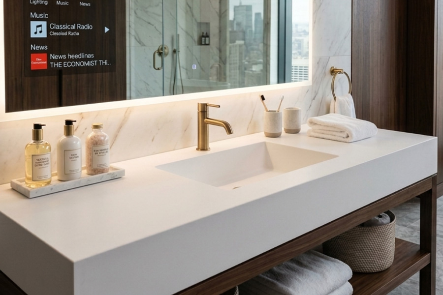 人造石一体盆莫兰迪灰色成品图