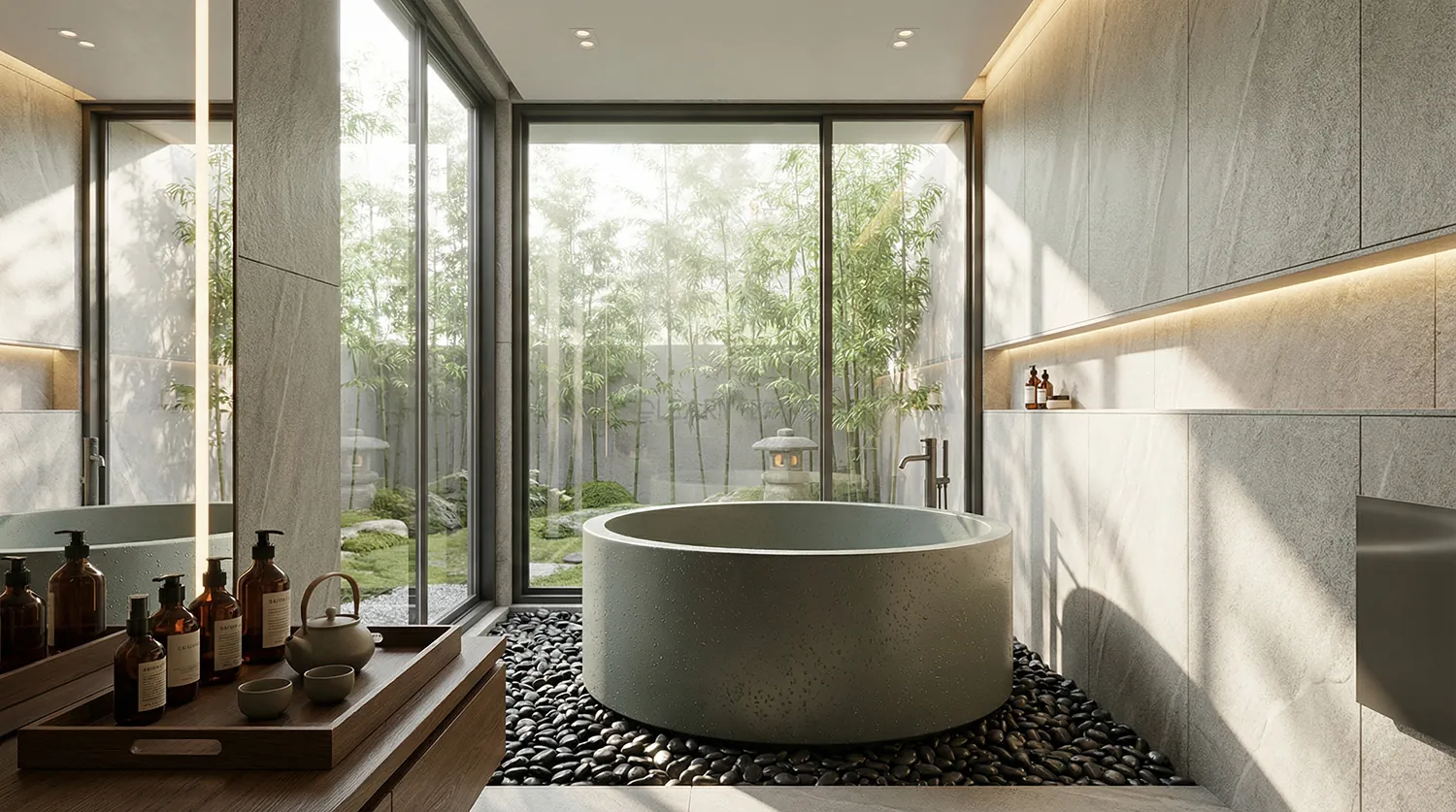 人造石洗手台工程定制案例，适用于酒店和商业空间的一体化卫浴设计